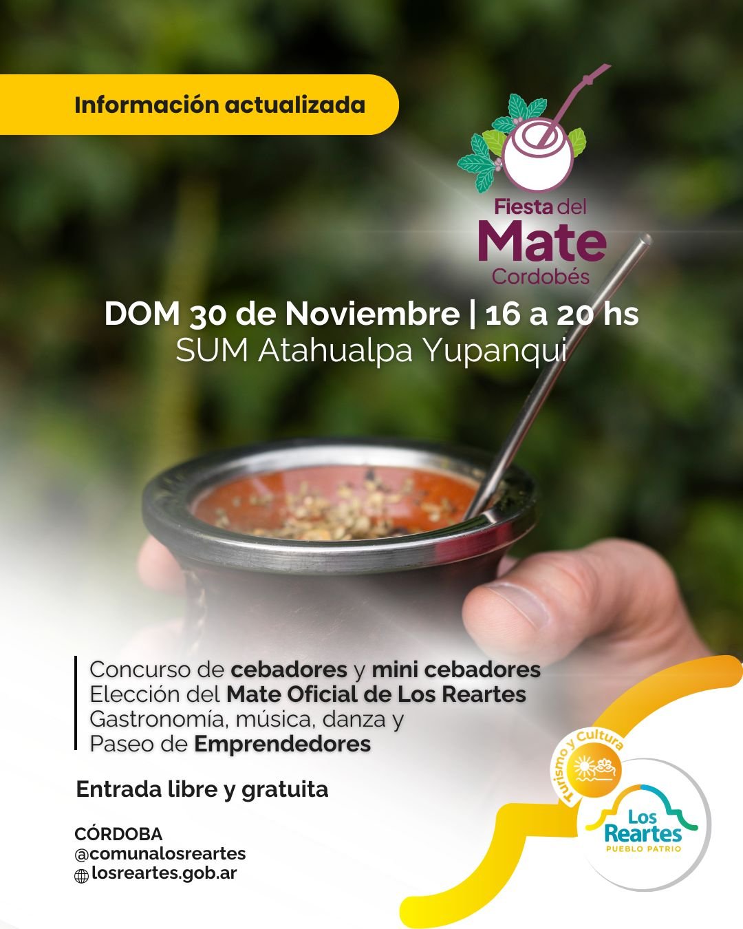 El día del mate se celebra en Los Reartes