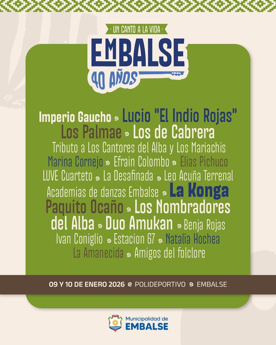 Festival EMBALSE - Un canto a la vida.